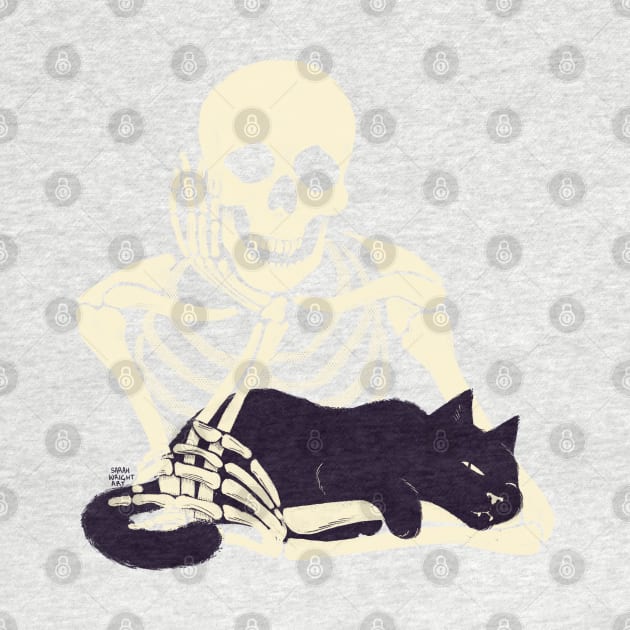 Cat and Skeleton by SarahWrightArt